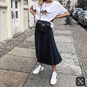 New York and Co black velvet skirt